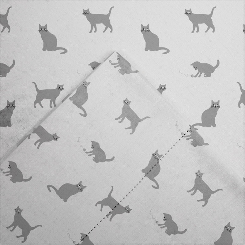Ensemble de draps en flanelle de luxe 180 g / m² Pointehaven , Cats, Très grand lit