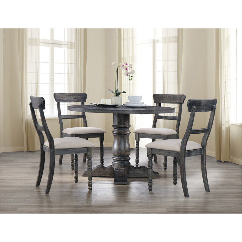 Weathered Gray Finish Dining Table