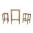 Avalon 2 - Person Teak Wood Patio Dining Set with Square Table-98305027