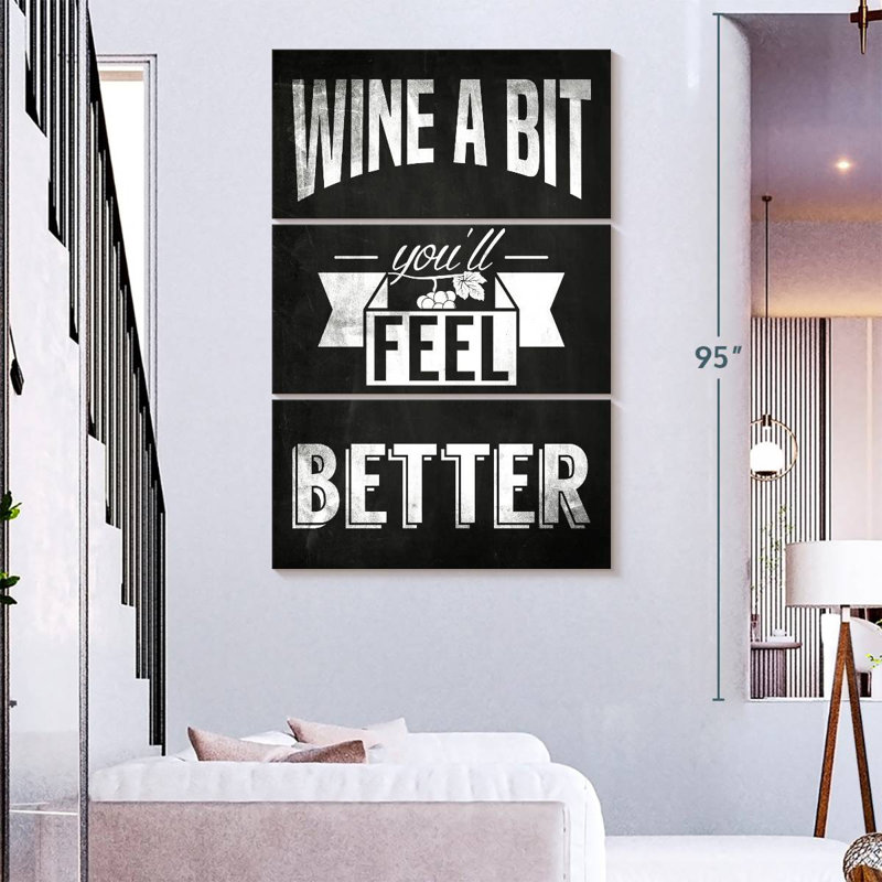 Kema Wine A Bit Sign, 74" H x 48" W