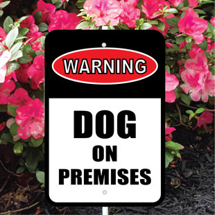Dog on Premises Mini Garden Sign