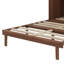 Grand lit escamotable, armoire-lit en bois de pin avec centrale électrique et panneau de décoration en rotin-113029308