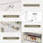 Shoe Storage Cabinet with 3 Flip Drawers, Narrow Shoe Rack with with Diamond Handles, White
