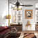 42"W Cecily LED Indoor Amber Swirl Hand-Cut Glass Ceiling Fan With Remote Control