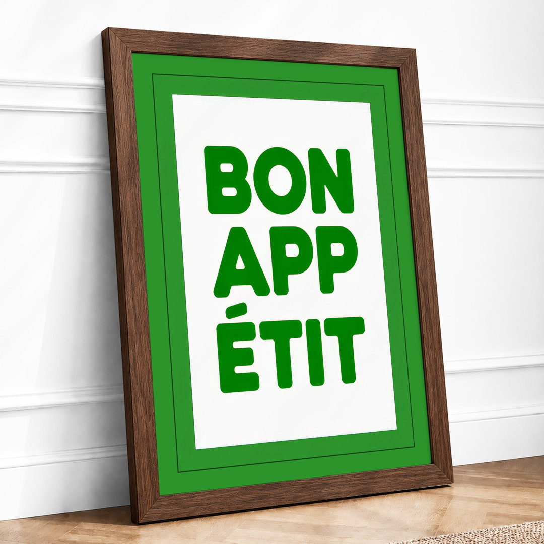 Bon Appétit Typography - Framed Print