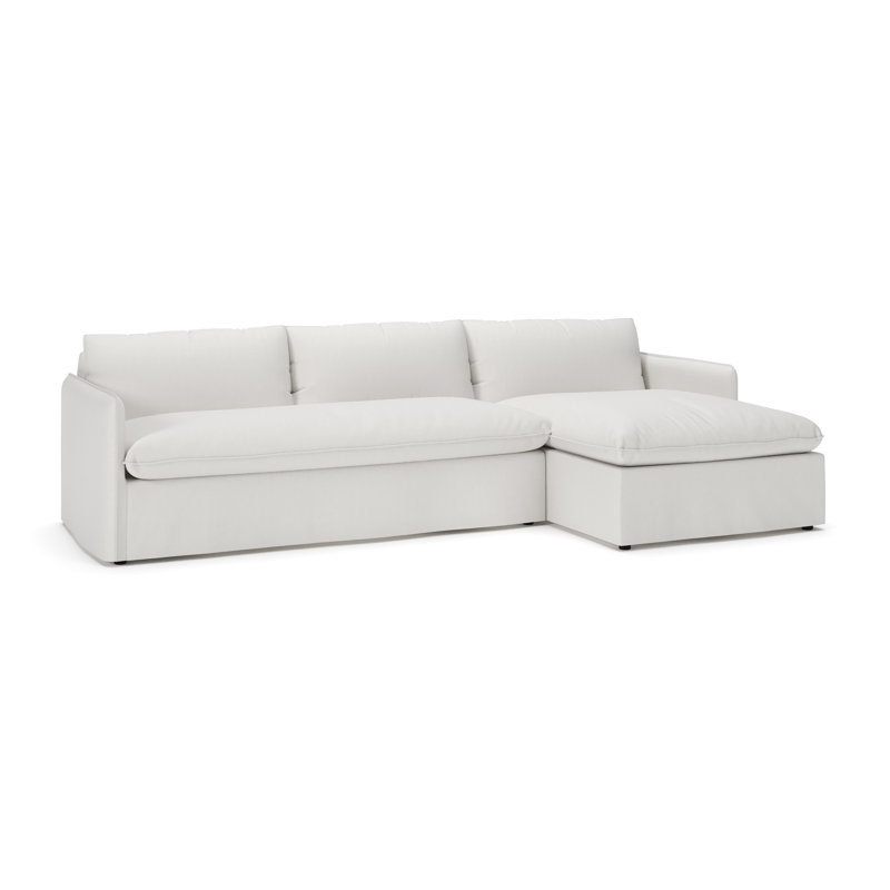 Bellatrix 2-Piece Slipcovered Sectional, Right Hand Facing, Macarena Beige