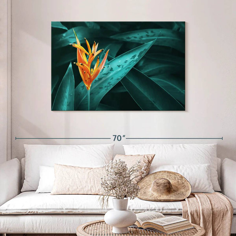 Orange Heliconia, H 30 po x l 45 po