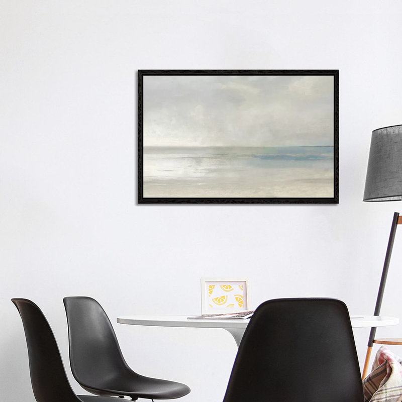 Pastel Seascape III 1 Piece Wall Art on Canvas, 101.6 cm H x 66.04 cm W, Black Framed