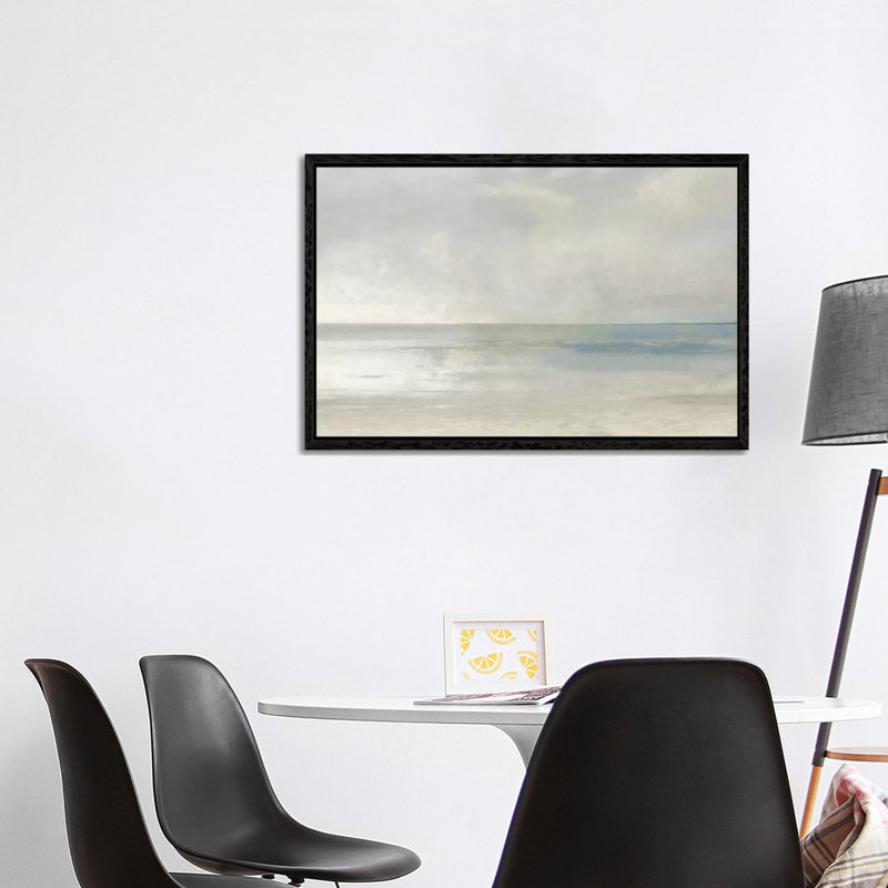Pastel Seascape III by Christy McKee - Print on Canvas, 101.6 cm H x 66.04 cm W, Black Framed