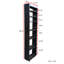 Étagère de rangement à 7 niveaux pour l'organisation de la cuisine ou du bureau, conception étroite, espace généreux, poignée pratique et barres de protection sur chaque multi-espaces, petits articles, garde-manger, mobile