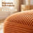 98.4" Extra Large Compression Sofa, Corduroy Cloud Puff Couch for Living Room, 4-Seater Upholstered Sofa with 2 Pillows, Vacuum Packed Easy to Move for Small Space, Apartment, Studio-210113815