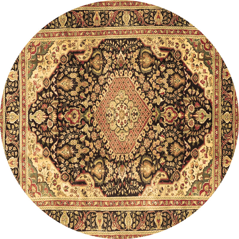Tapis brun traditionnel Traditional 4497, Rond 4 pi