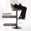 Salma Swivel Upholstered Faux Leather Adjustable Height Bar Stool-268773525