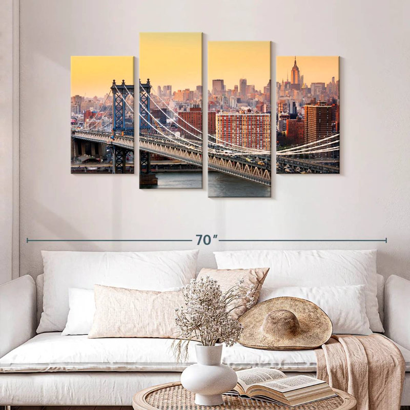 Lilie Marvelous Manhattan Bridge, H 32 po x l 52 po