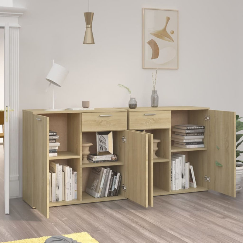 Audreyna Sideboard 160x36x75 cm Engineered Wood, Sonoma Oak