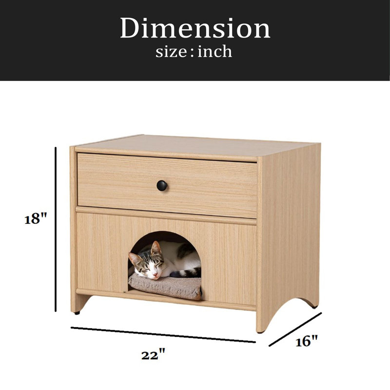 Table d'appoint 1 tiroir Mid-Century