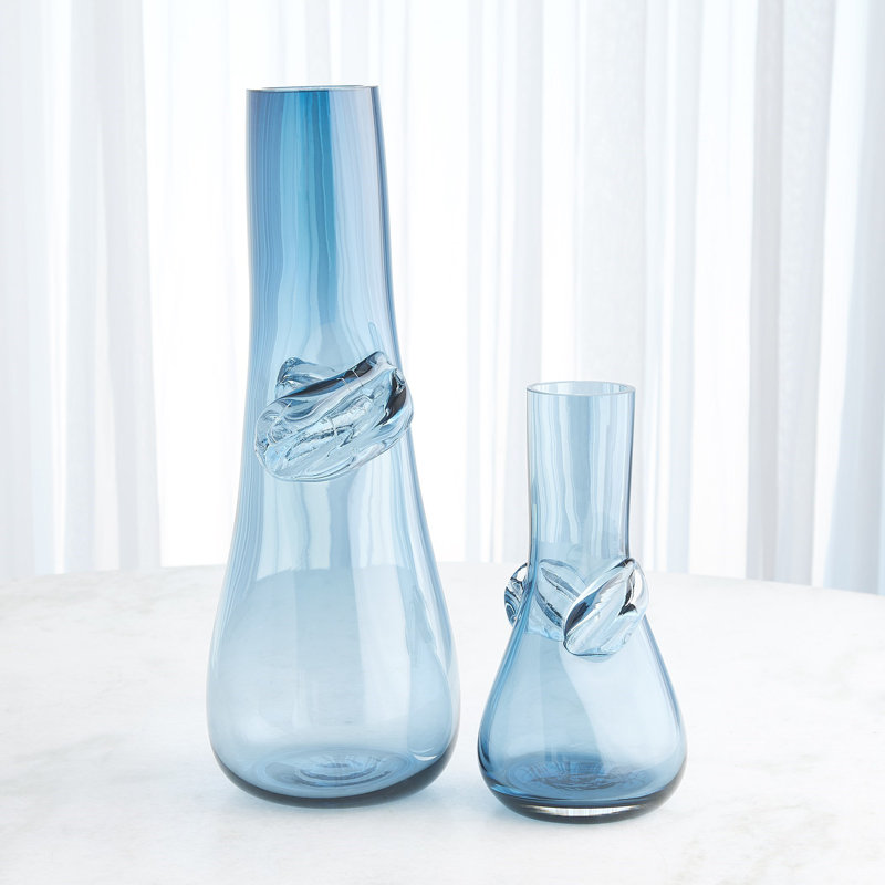 Knot Vase, Blue, 11.5" H x 5.5" W x 5.5" D