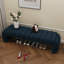 Banc en chenille moderne avec repose-pieds capitonné en chenille Modern-404281010
