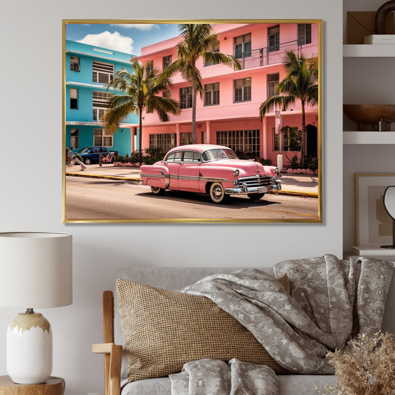 Jacksonville Bay Florida III sur toile, Cadre flottant doré, H 30 po x l 40 po x P 1,5 po
