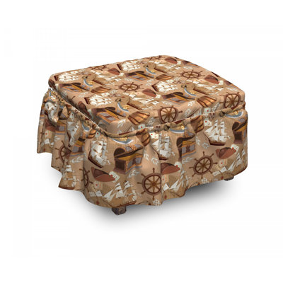 Box Cushion Ottoman Slipcover