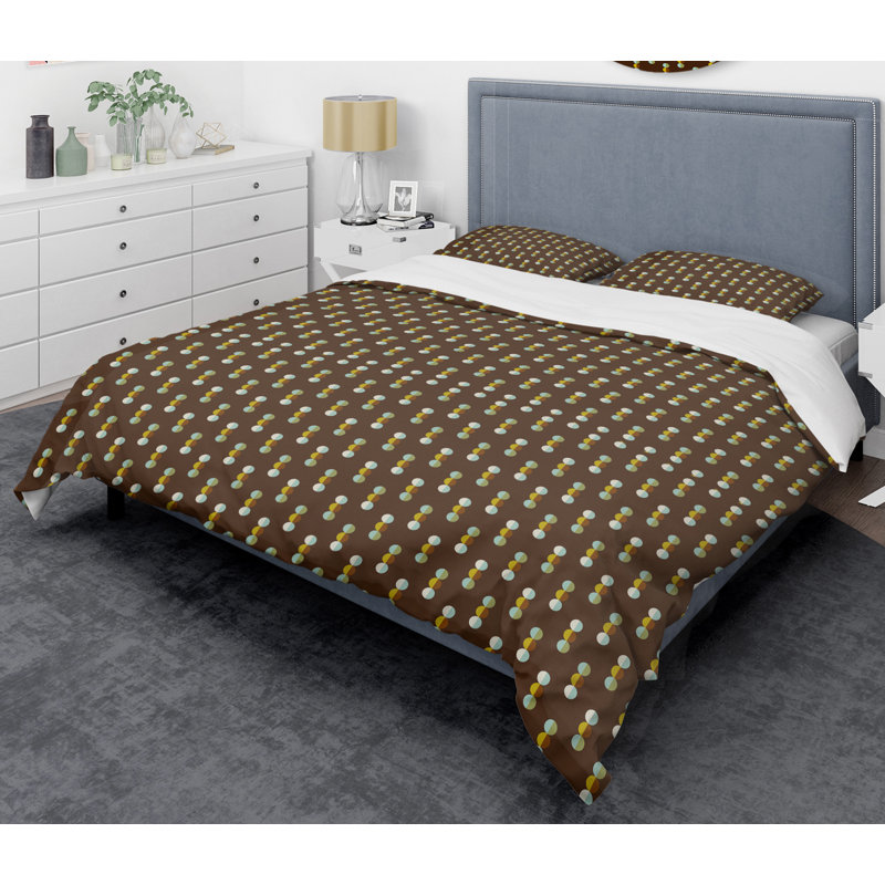  Ensemble de housse de couette Mod Dots Mid-Century, Housse de couette très grand + 2 taies décoratives