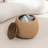 Pietsch Upholstered Round Storage Ottoman With Wooden Tray-505451943
