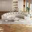 Canapé modulaire incurvé en mousse avec 12 coussins Corduroy-739840495-739840480
