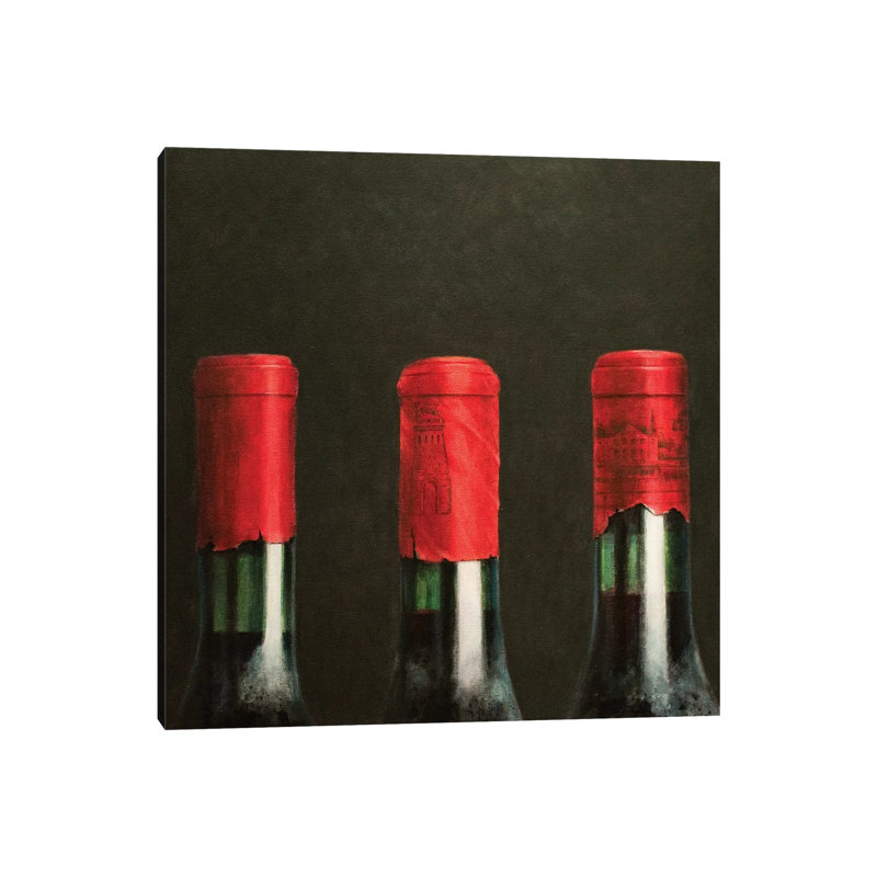 Three Wines by Lincoln Seligman - Wrapped Canvas Print, 66.04 cm H x 66.04 cm W x 3.175 cm D