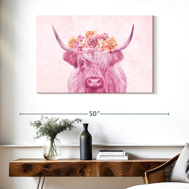 Brampt Cow Flower Crown, 26" H x 39" W
