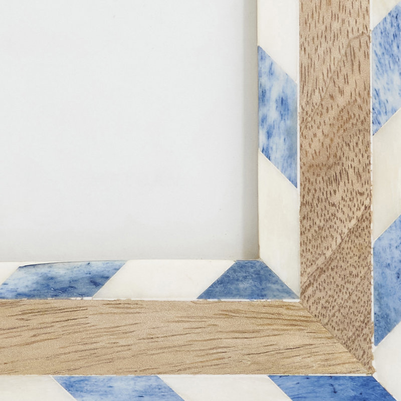 Cadre photo chevron et bois, 4 po x 6 po