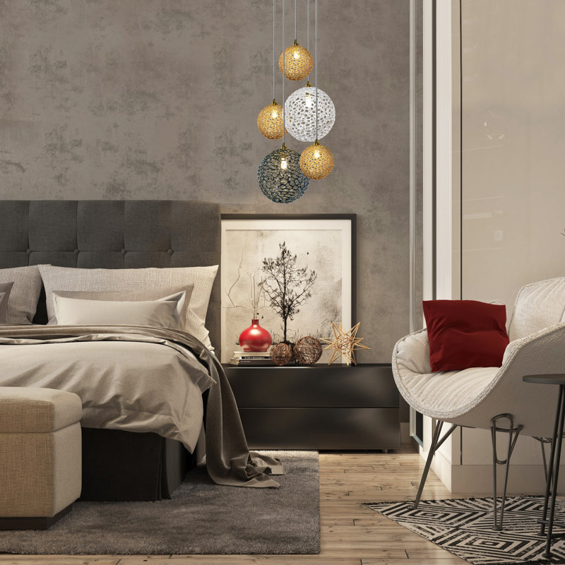 Napa 5 Pendant Lights, White
