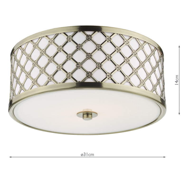 Andrasta Glass Flush Mount, Chrome