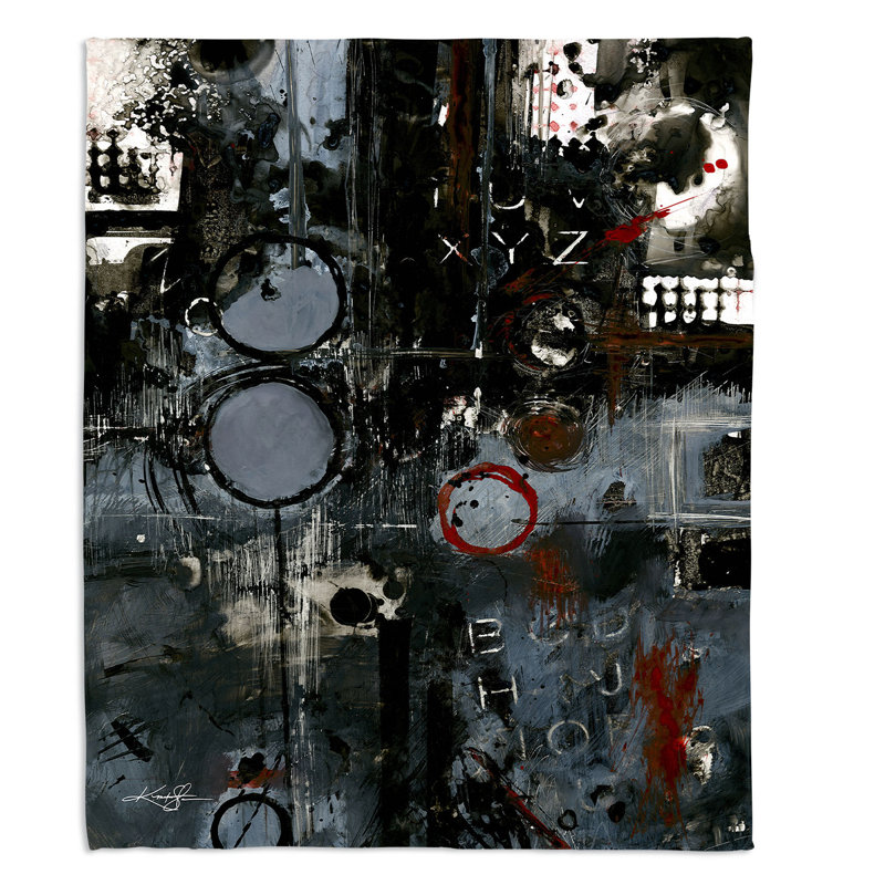 Couverture de sherpa douce into the grunge, l 51 po x L 60 po
