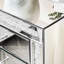 Armoire à miroir 3 argent - 21,5 "x 15,8" 26,8 "rangement multifonctionnel moderne pour la chambre à coucher et le salon