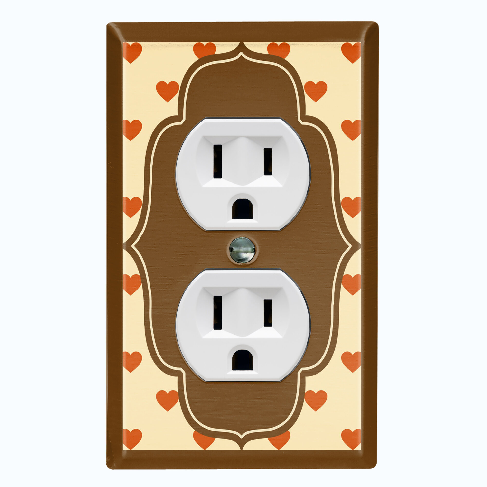 WorldAcc Patterned 1 - Gang Duplex Outlet Standard Wall Plate | Wayfair