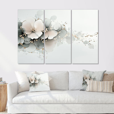 Ink Fragment Of Peonies - Peony Wall Art Set
