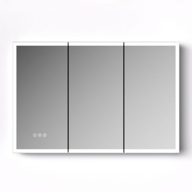 Pharmacie à DEL avec miroir antibuée - 3 couleurs DEL, encastrée ou murale, l 48 po x H 32 po