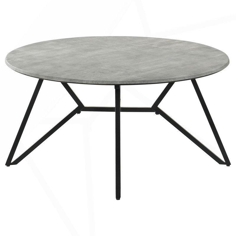 Table basse en ciment et bronze industriel