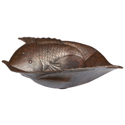 Two Fish Vessel Hammered Copper Sink