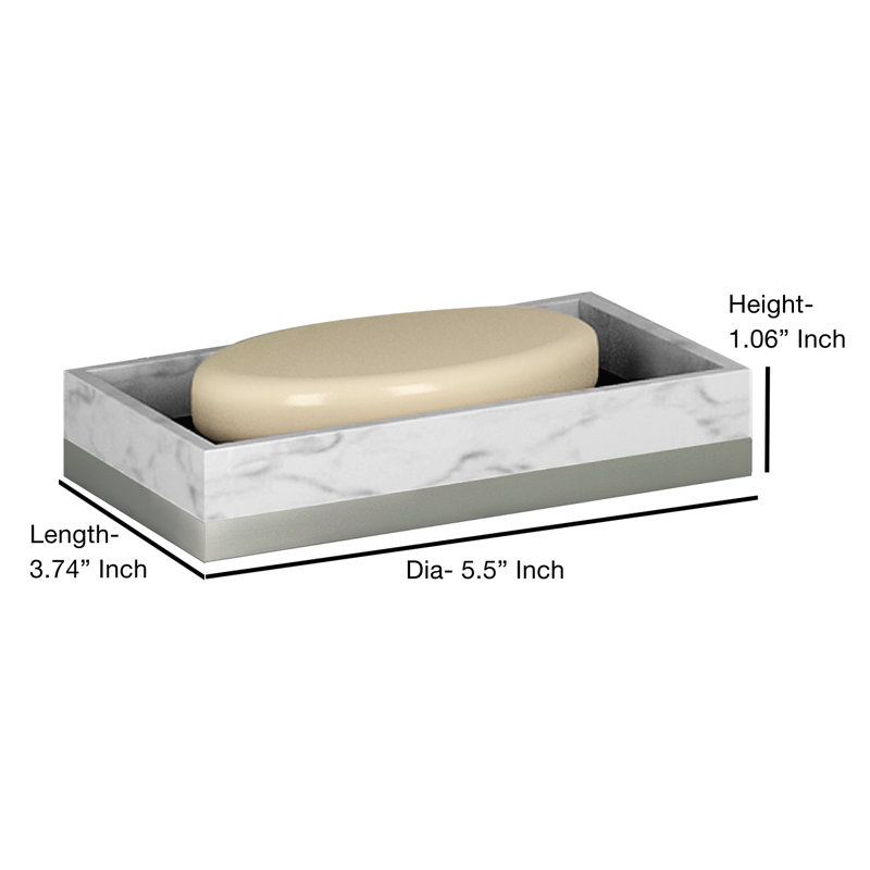 Misty Bathroom Accessory Set, Gray