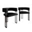 Chaise de salle à manger en métal noir-791926857