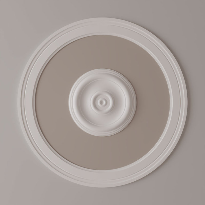 Ensemble d'anneaux de plafond Monique, H 29,75 po x l 29,75 po x P 0,875 po, Simple (1/4 d'un cercle complet)