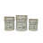 Sego Decorative Round Metal Buckets with Handles and "Flower Market" Text