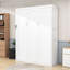Grand lit escamotable contemporain en bois avec tablettes de rangement