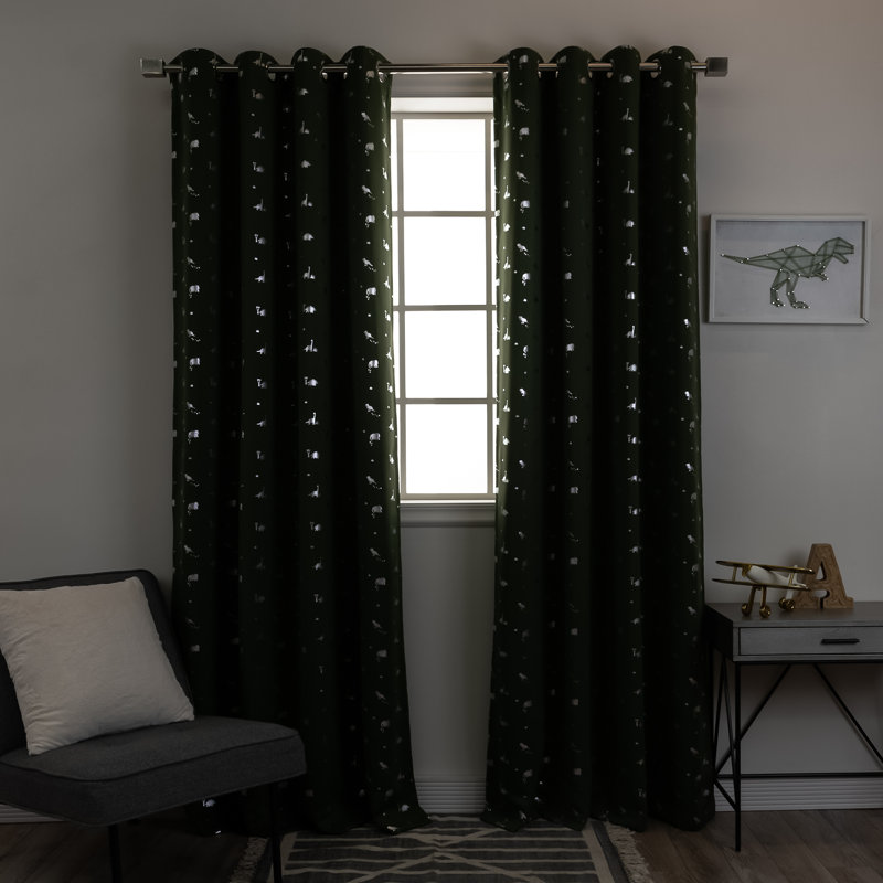 Rideau occultant en polyester Hula, L 52 po x L 63 po, Mousse