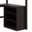 Lit mezzanine simple avec tablettes intégrées et bureau d'étude, structure en bois avec poste de travail-1402096301