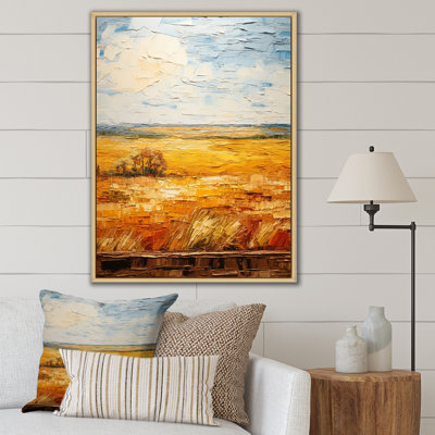 Été, pré, horizon, ferme, fenêtres - ferme, fenêtres, art mural