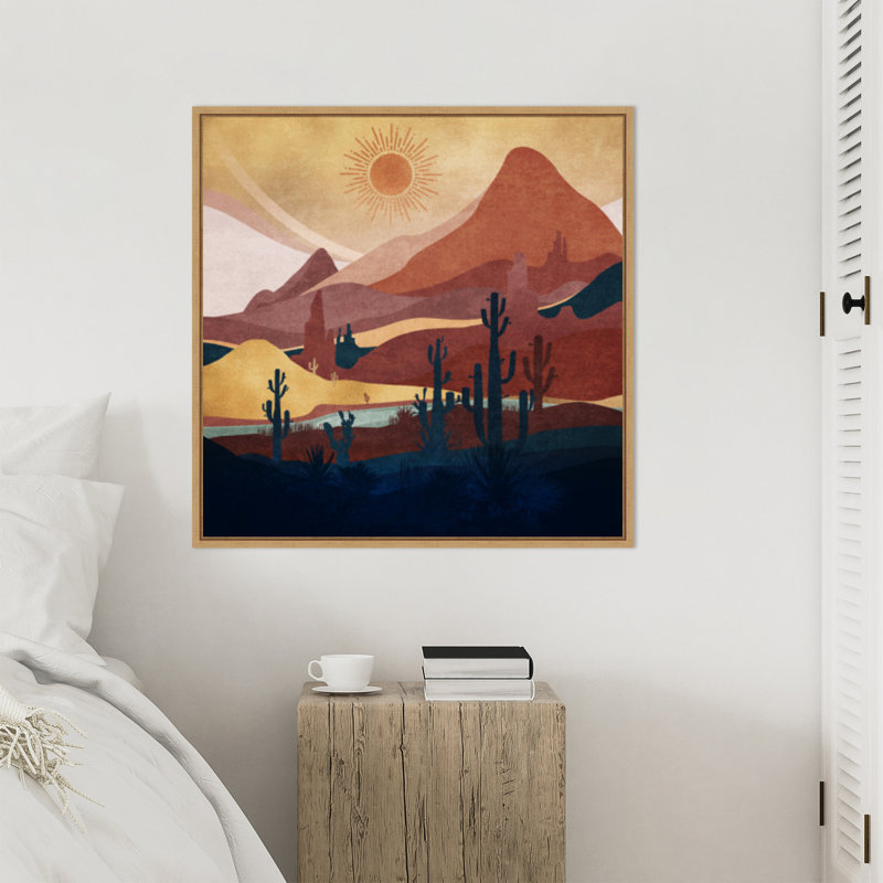 «Blue Western Day» par Emel Tunaboylu, reproduction d'art sur toile encadrée, H 30 po x l 30 po