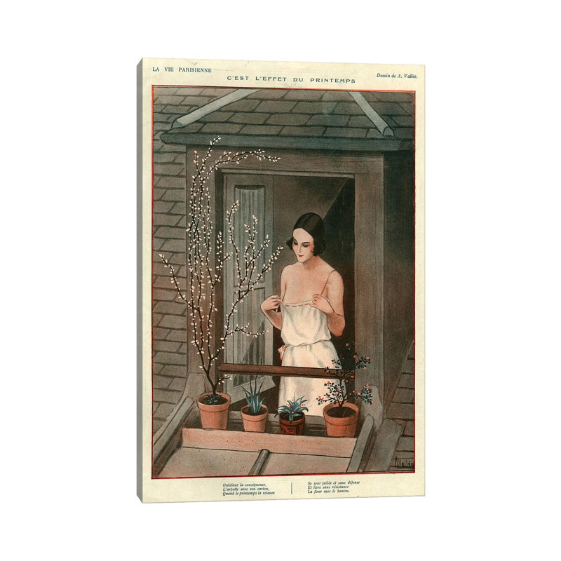 1925 La Vie Parisienne Magazine Plate 1 Piece Wall Art on Canvas, 20.32 cm H x 30.48 cm W, Canvas