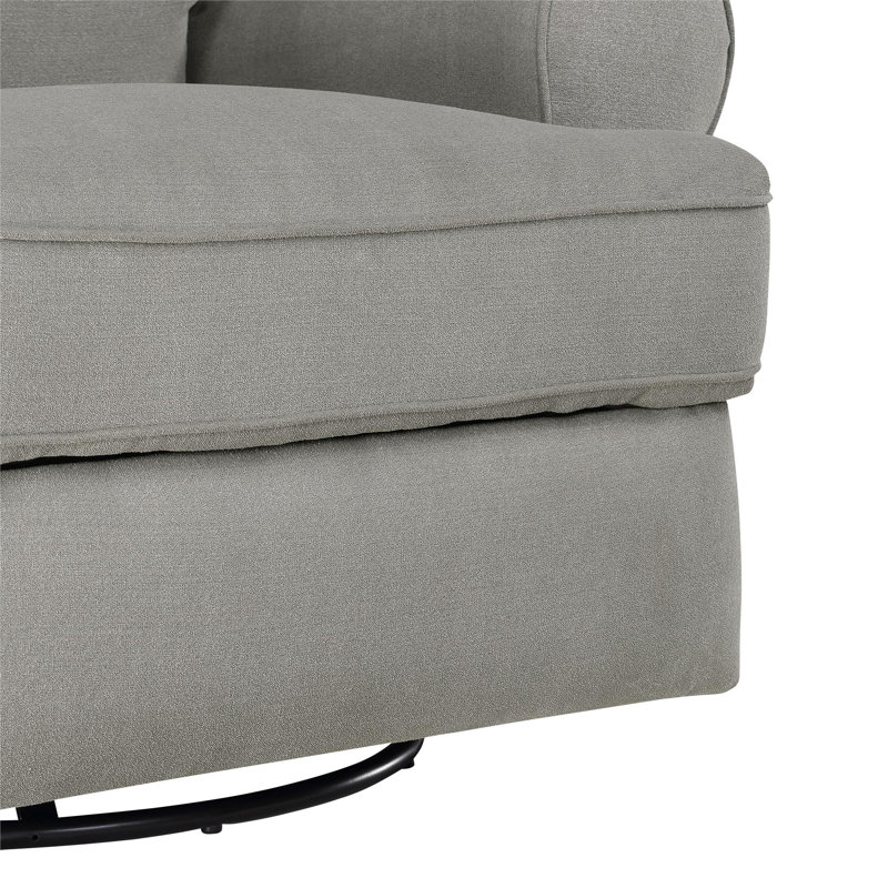 Brunswick Upholstered Swivel Reclining Glider, Gray